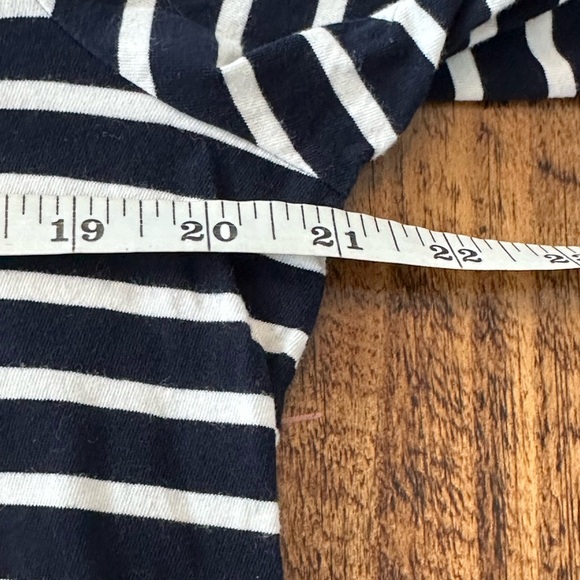 Boden | Breton Navy & White Cotton Long Sleeve Tee w/Red Trim Crewneck, Size 10 - Picture 7 of 8